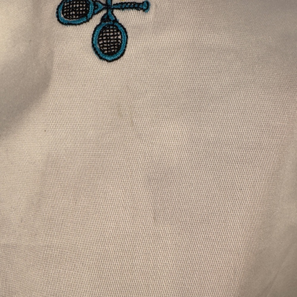 Willi Smith Womens White Embroidered Tennis Racquet Mini Skirt Size 6 - Picture 6 of 8